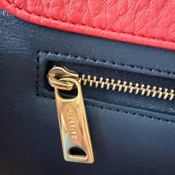 Authentic Celine Color-block Tricolor Leather Bag EUC - Picture 5 of 16